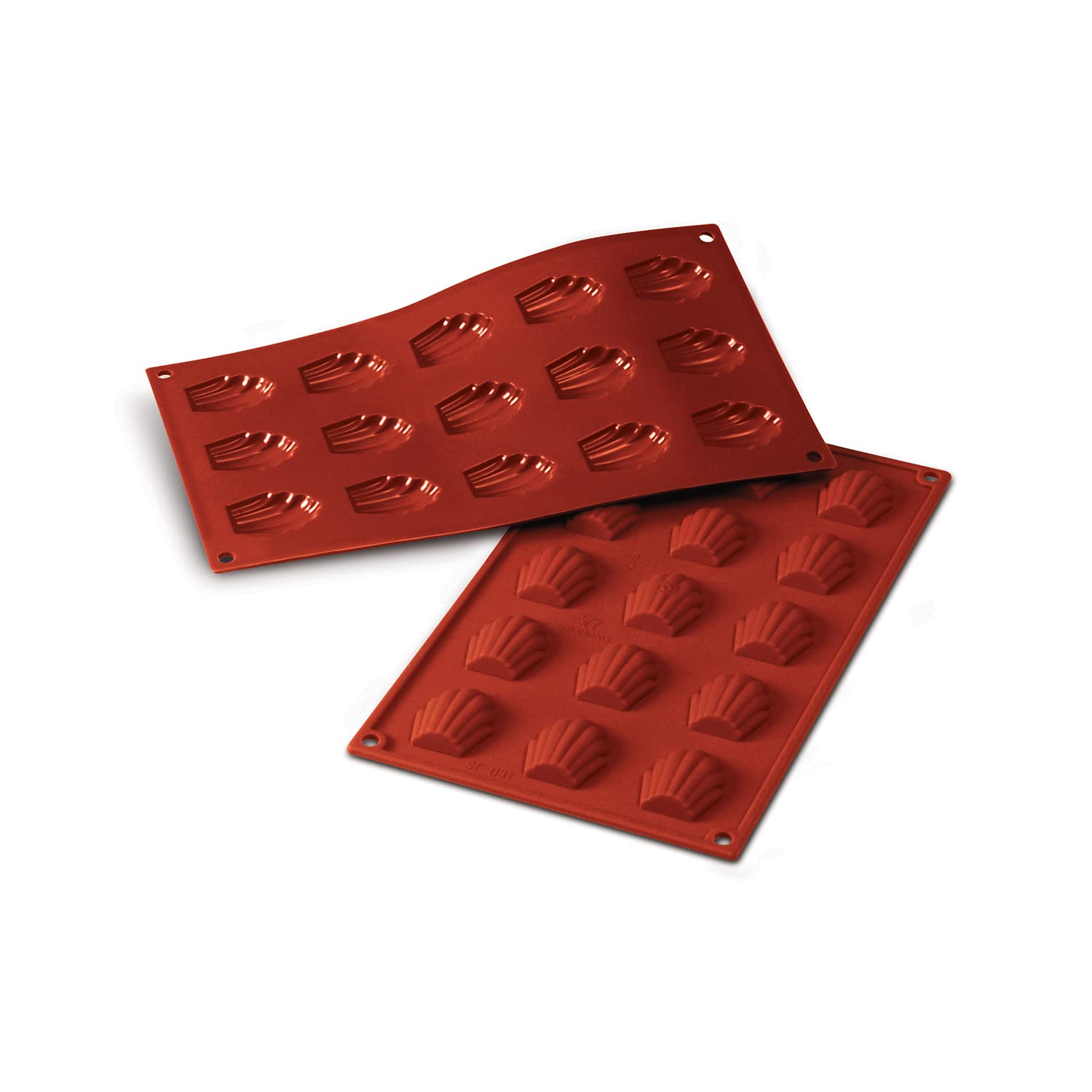 Amazon | Silikomart sf031 Mini Madeleine Cake Mould、44 mm x 34 mm